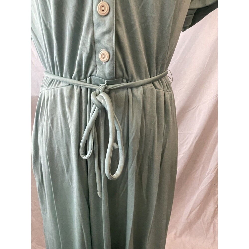 Vintage Montgomery Ward Shirt dress Fit And Flare MIDI Mint Green - Picture 5 of 9
